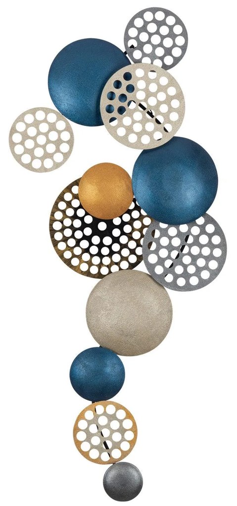 Decoratiune de perete Metal Enzo, Multicolor, 8x42x90 cm