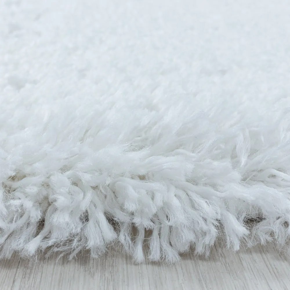Covor alb rotund ø 160 cm Fluffy – Ayyildiz Carpets