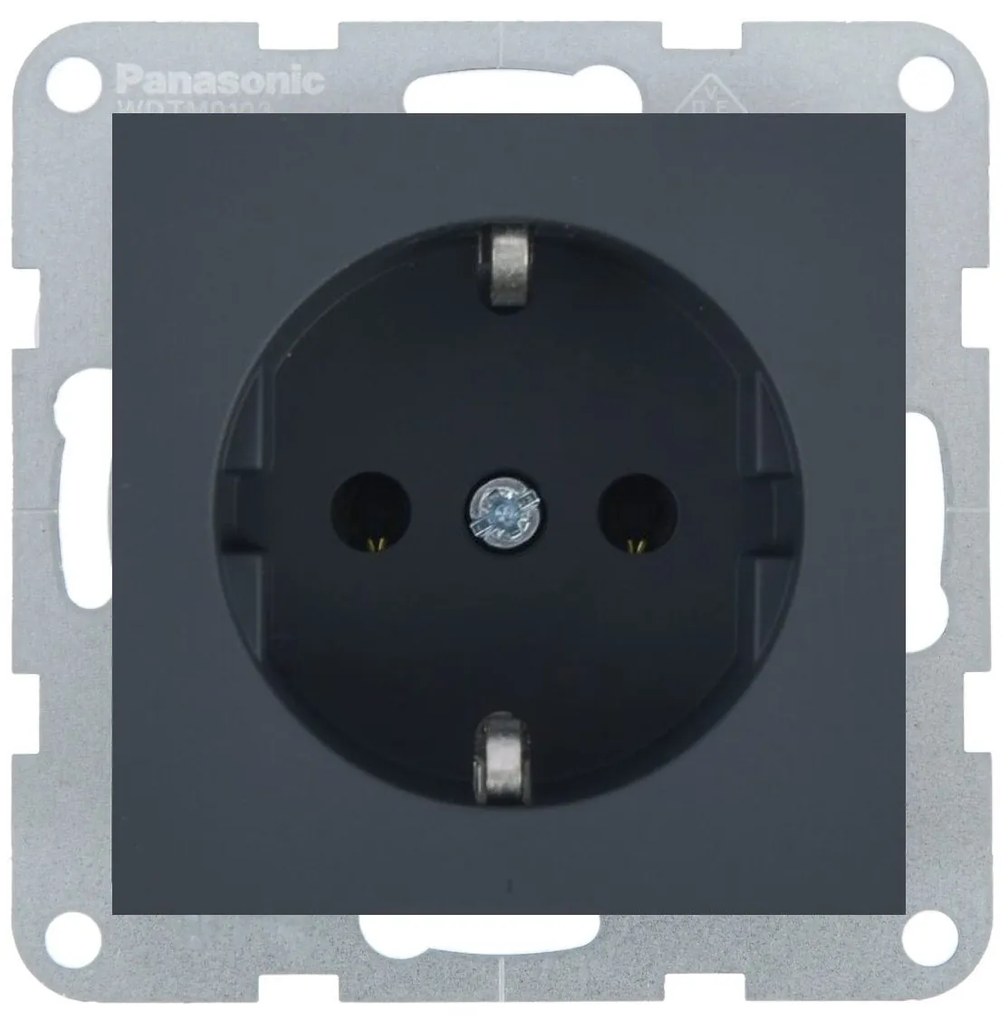 Priza simpla cu impamantare 16A, IP20, Night, Panasonic Karre Plus 55 Soft Touch