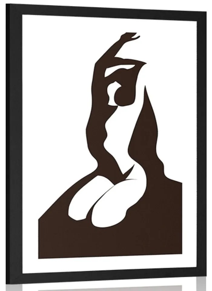 Poster cu passepartout tandrețea corpului feminin