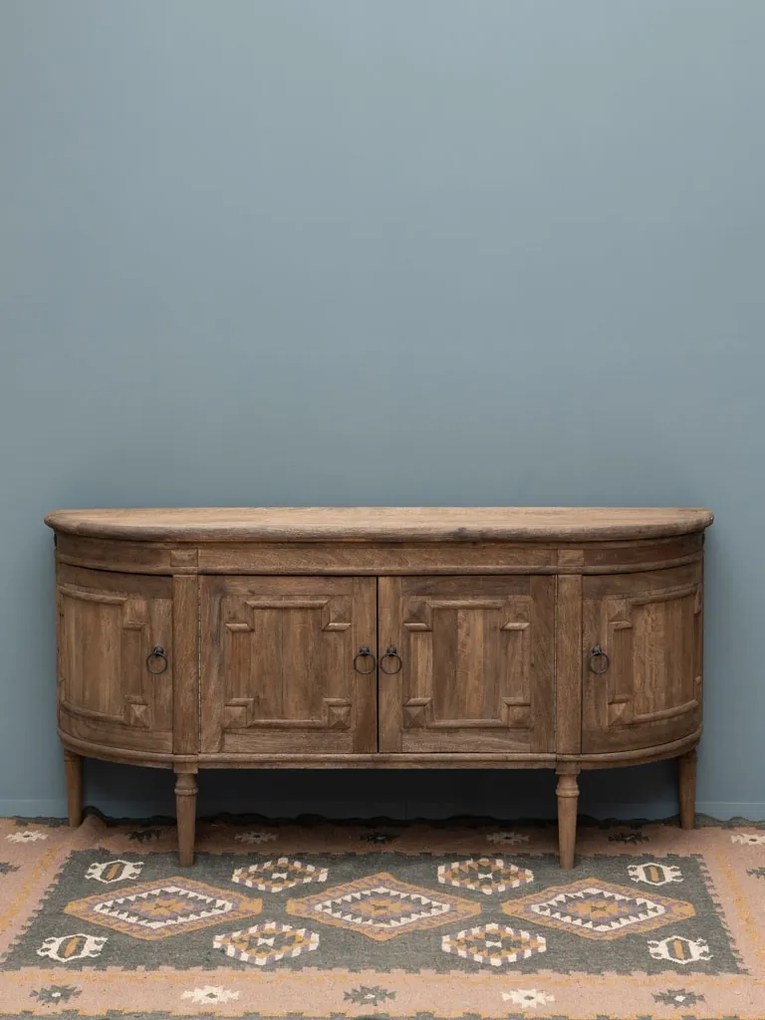 Bufet din lemn masiv de mango cu 4 uși, „Beaussant”