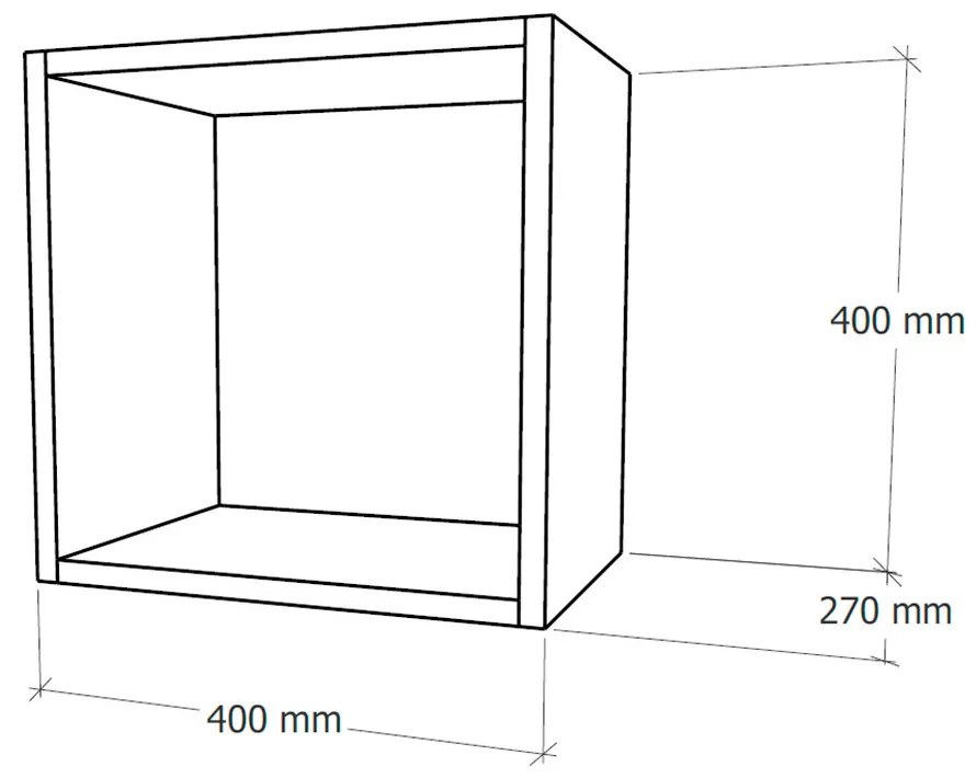Boxie dulap de perete deschis 40x40x37 cm albastru petrol