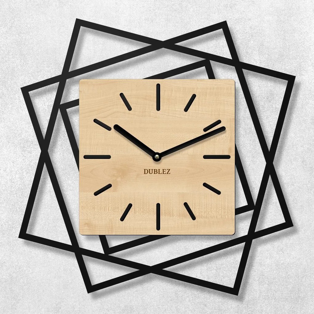 DUBLEZ | Ceas de perete din lemn 3D - Frames
