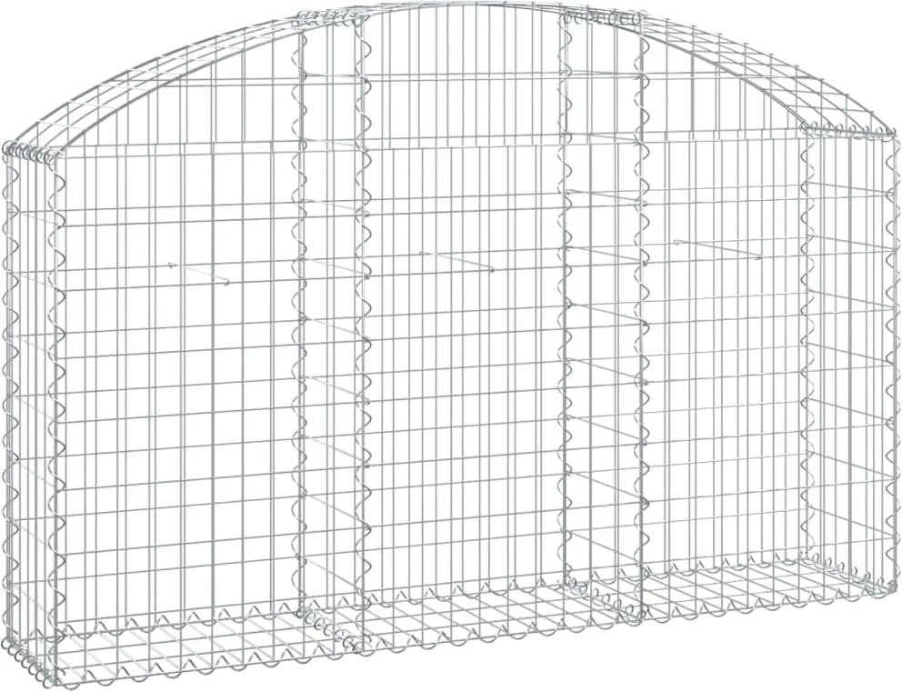 vidaXL Coș gabion arcuit, 150x30x80/100 cm, fier galvanizat
