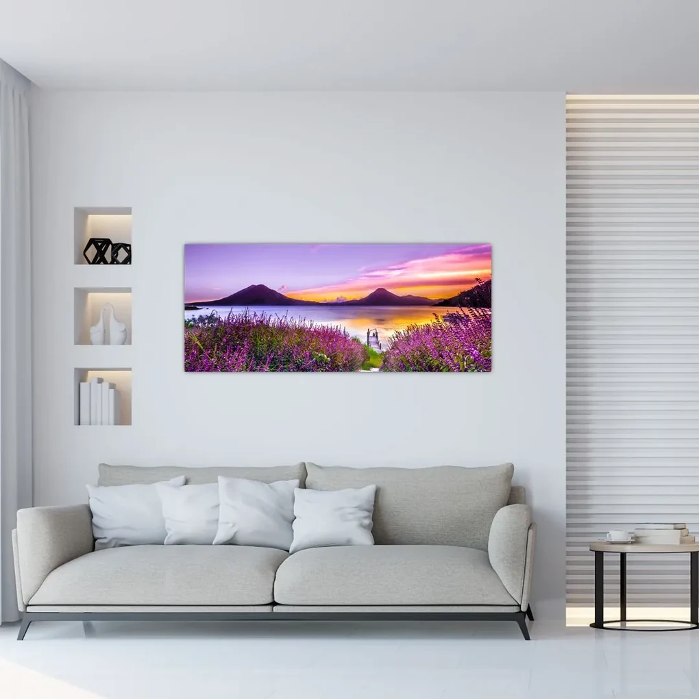 Tablou cu lac (120x50 cm), în 40 de alte dimensiuni noi