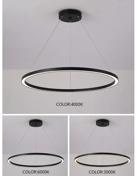 Immax NEO 07158-B80 - Lustr LED FINO 60W 230V Tuya negru + DO