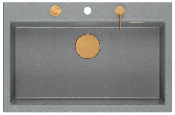 Chiuveta din granit MARC 110 WORKSTATION gri metalic