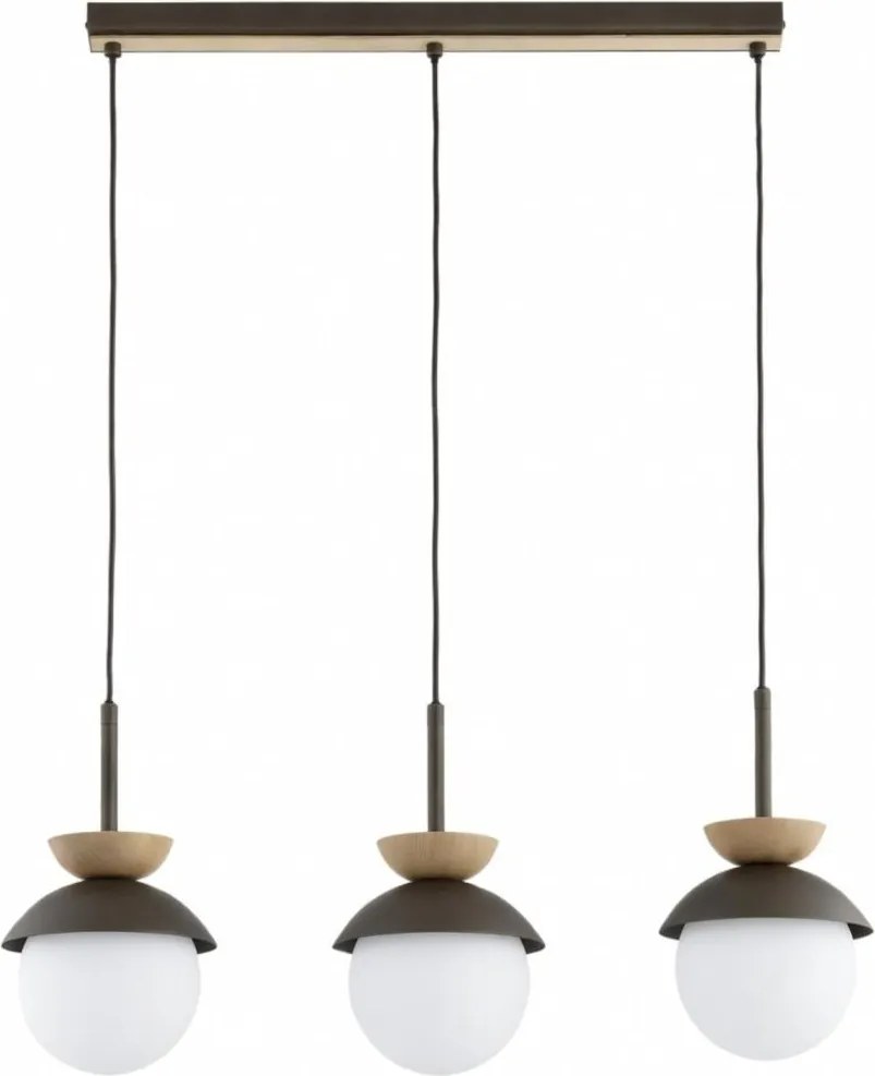 Lustră suspendată pe cablu REMKE 3xE14/10W/230V maro