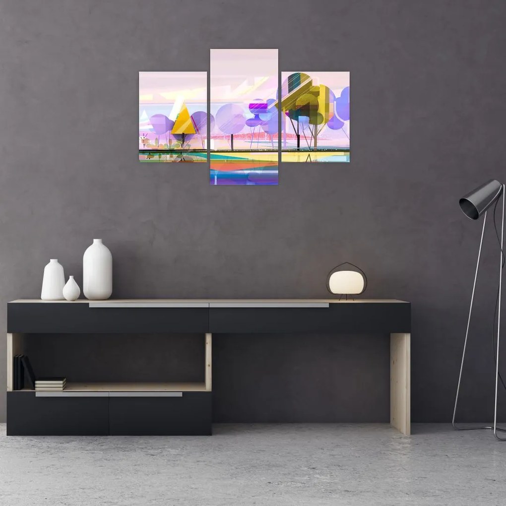 Tablou - Peisaj, abstracție (90x60 cm)