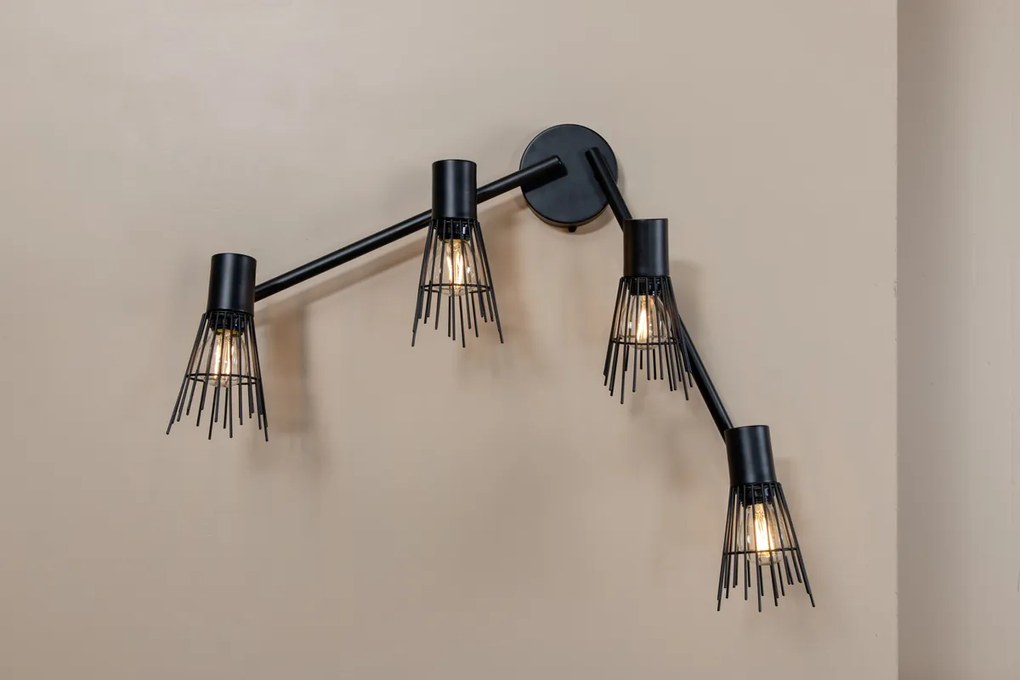 Lampa de perete design PICO, neagra