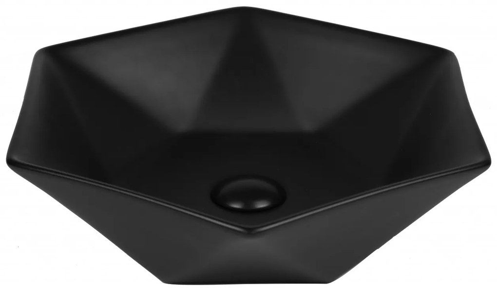 Lavoar pe blat, Fluminia, Black Diamond, 49 x 49 cm, negru