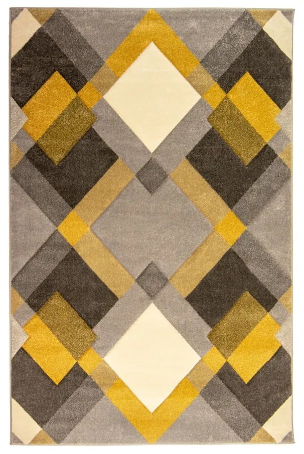 Covor Flair Rugs Nimbus Ochre, 160x230 cm, gri-galben
