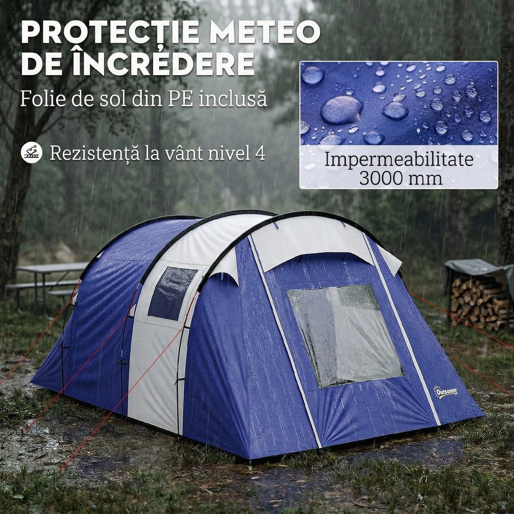 Outsunny Cort familial mare cu verandă | Aosom Romania