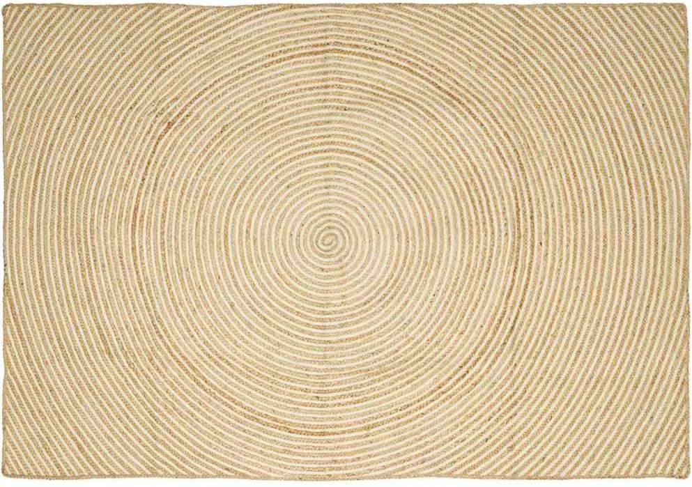 vidaXL Covor Natural și Alb 240 x 340 cm Iută