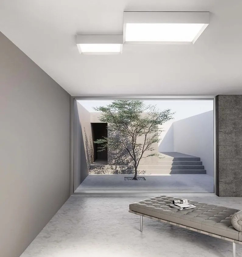Plafoniera LED AOI 40x40cm, alb sau negru