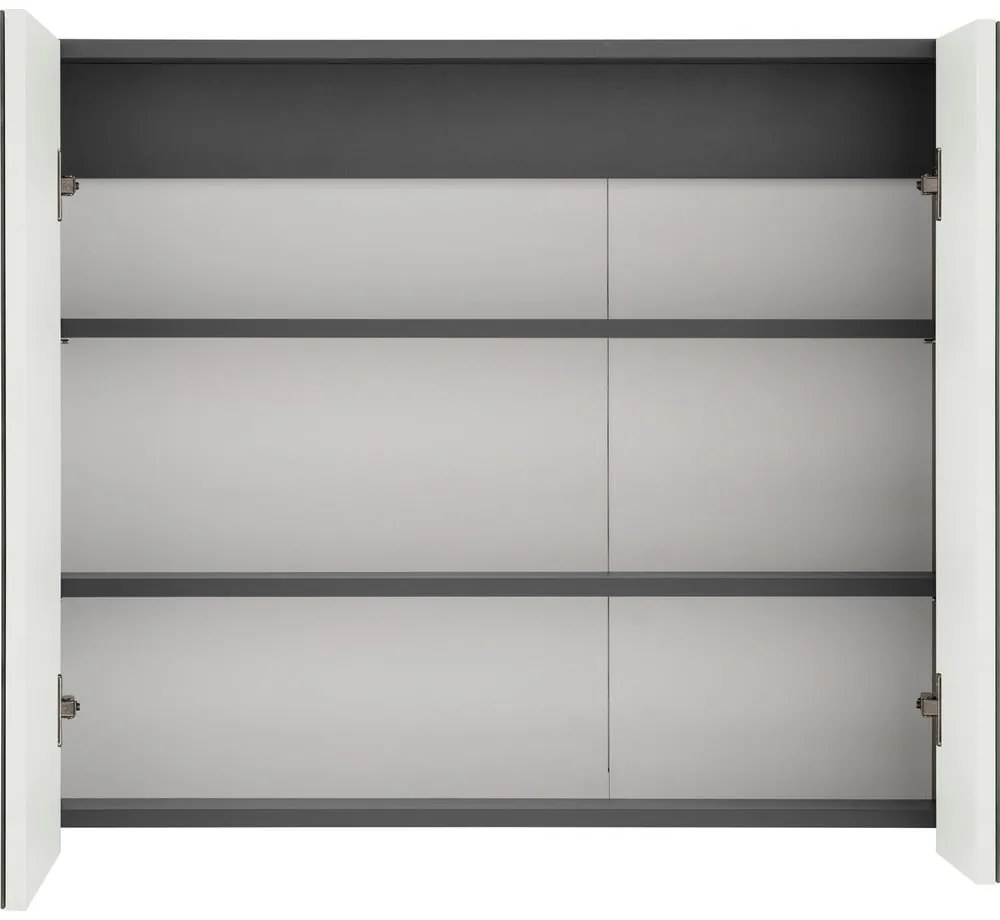 Dulap de baie alb cu oglindă de perete Støraa Wisla, 80 x 70 cm