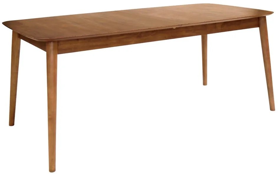 Masă de dining extensibilă cu aspect de lemn de nuc cu blat suplimentar 90x180 cm Montreux – Actona