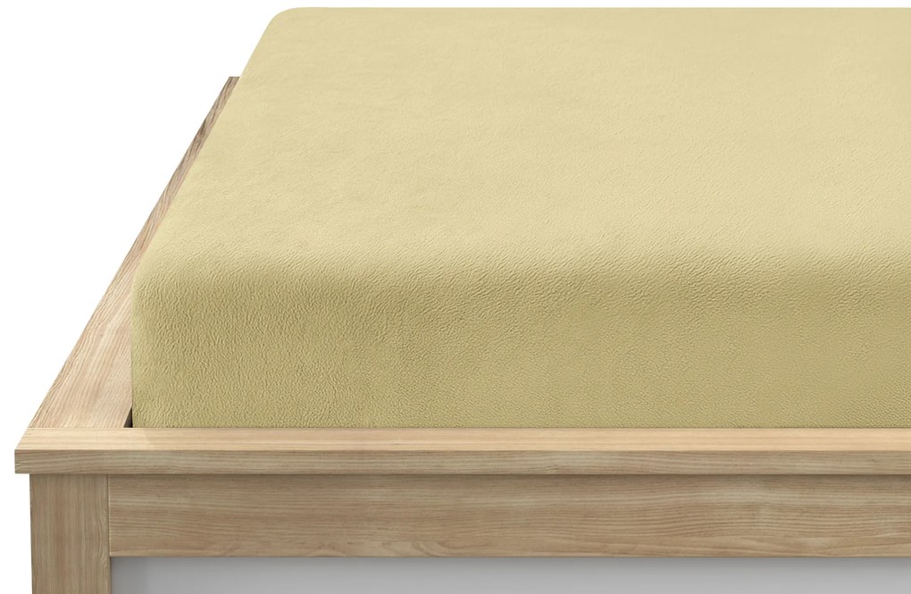 Cearsaf Cocolino microplus cu elastic SOFT 180x200 cm galben