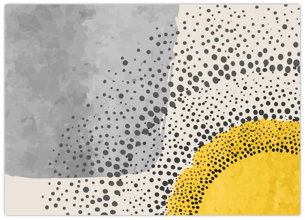 Tablou pe sticlă - pictură abstractă de plajă N⁰3 (70x50 cm)