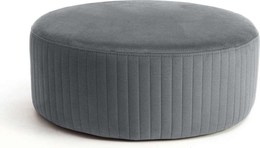 Taburet lemn masiv gri Rotund Diego 27x73 cm