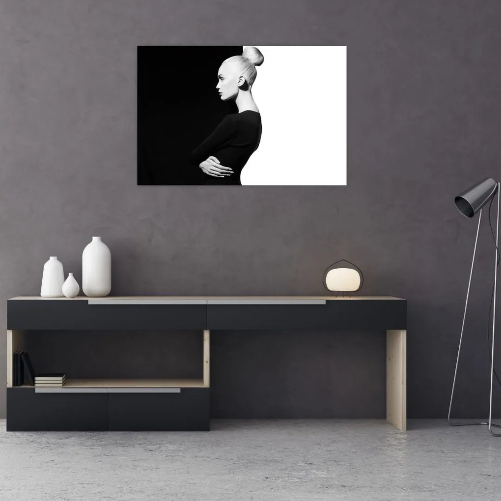 Tablou - O femeie à la yin și yang (90x60 cm)