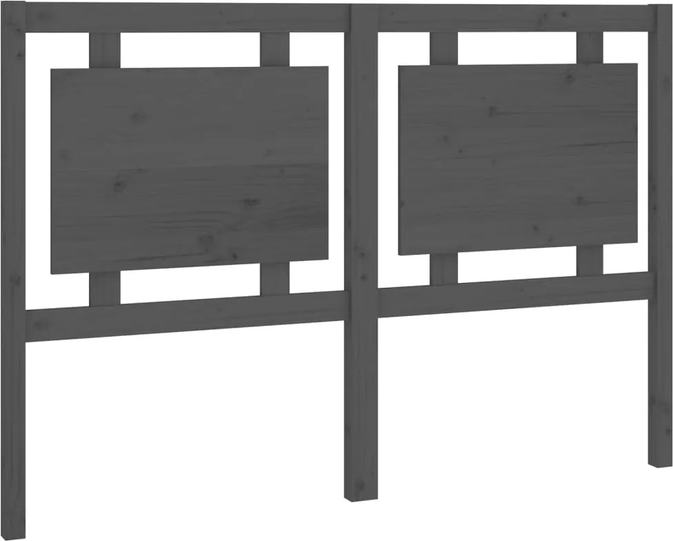 vidaXL Tăblie de pat, gri, 145,5x4x100 cm, lemn masiv de pin