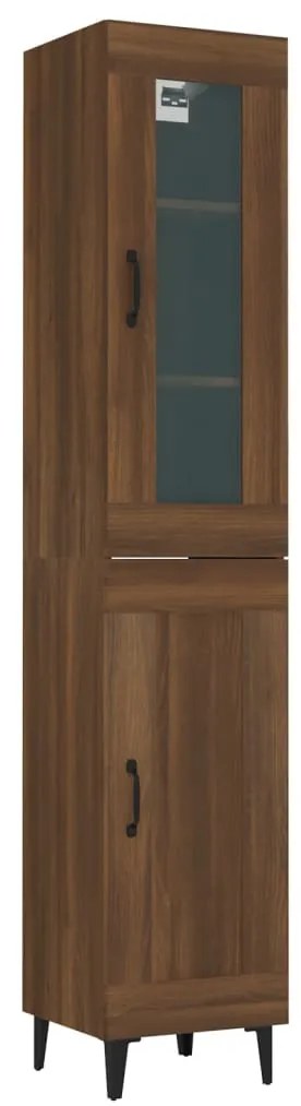 3115435 vidaXL Dulap înalt, stejar maro, 34,5x34x180 cm, lemn prelucrat