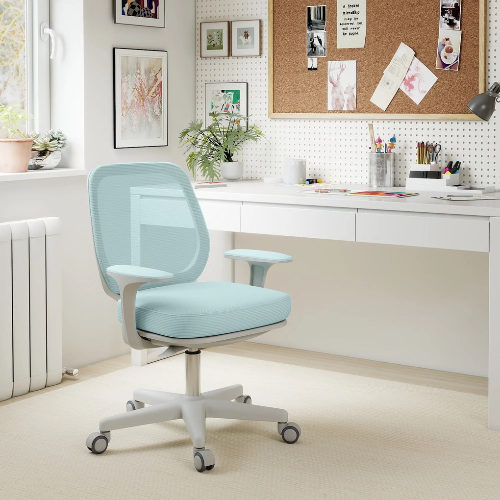 Vinsetto Scaun de Birou Ergonomic, Reglabil pe Înălțime și Respirabil, Verde | Aosom Romania