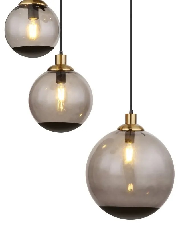 Lustra 5L design modern POTTER negru, fumuriu