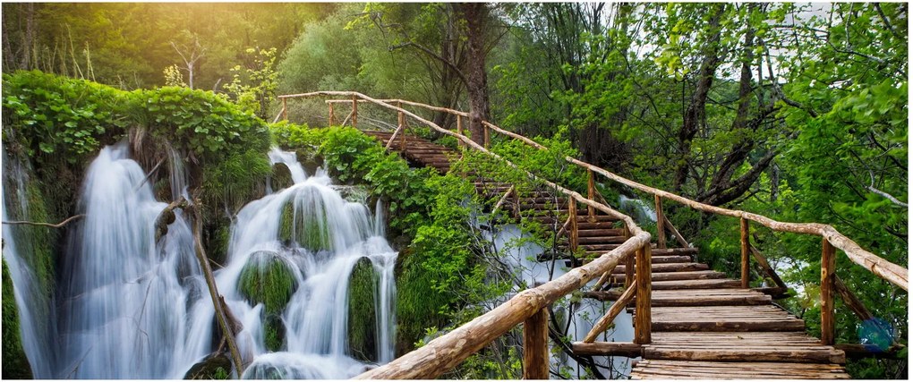 Tablou - Lacurile Plitvice (120x50 cm)