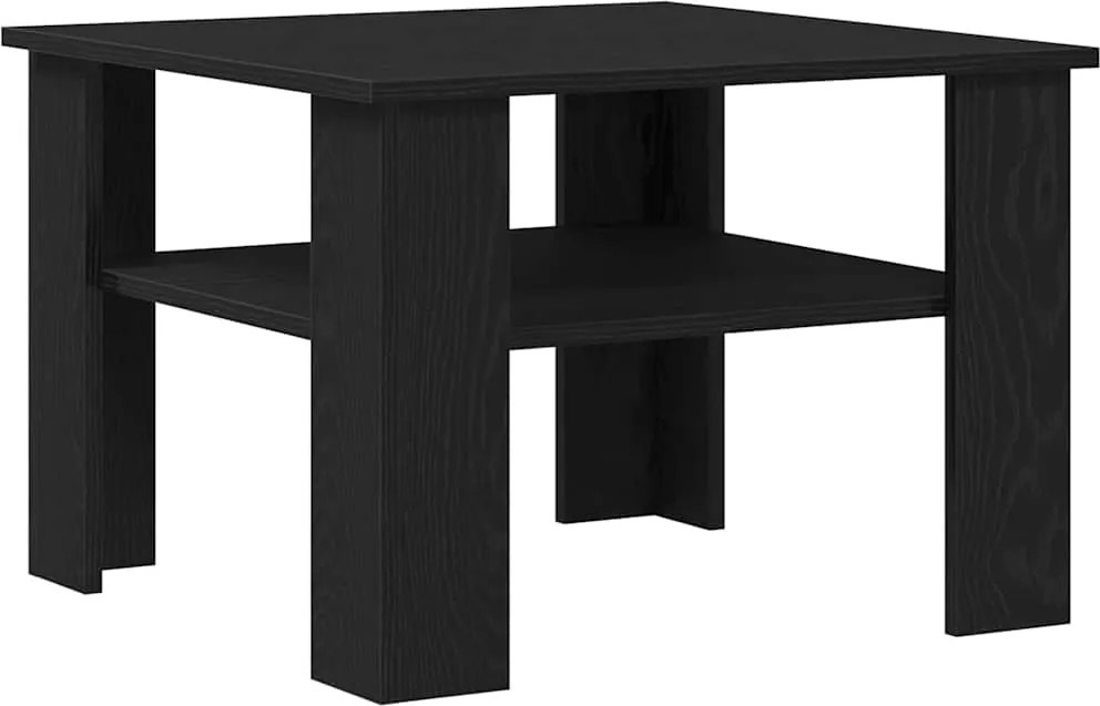 vidaXL Masă de cafea Stejar Negru 60 x 60 x 42 cm Lemn compozit