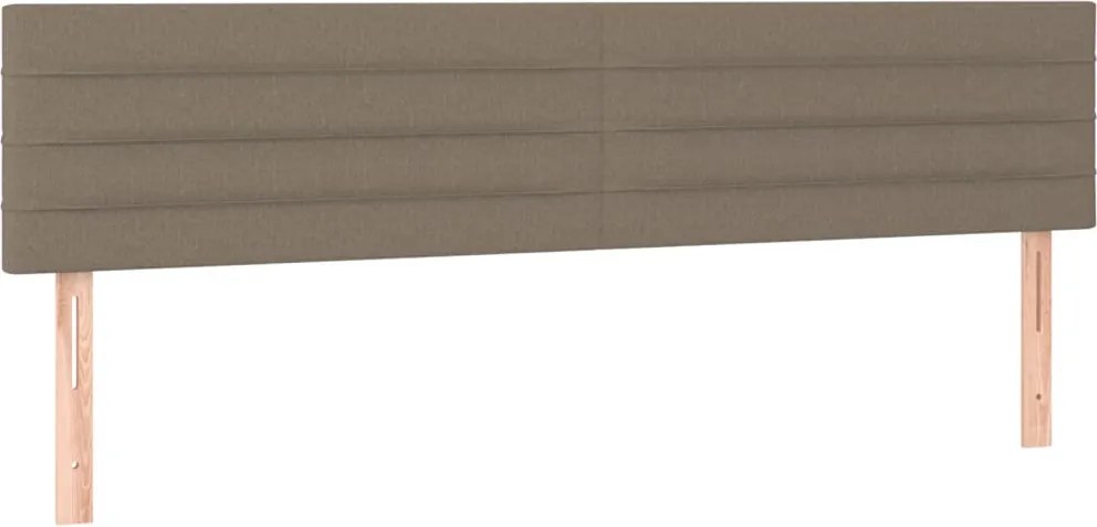 vidaXL Tăblii de pat, gri taupe, 200x5x78/88 cm, textil