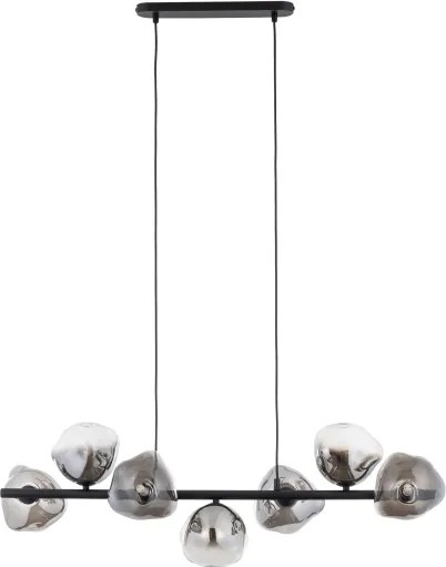 Brilagi - Lustru suspendat pe cablu VULCANO 7xG9/8W/230V negru/negru fumuriu