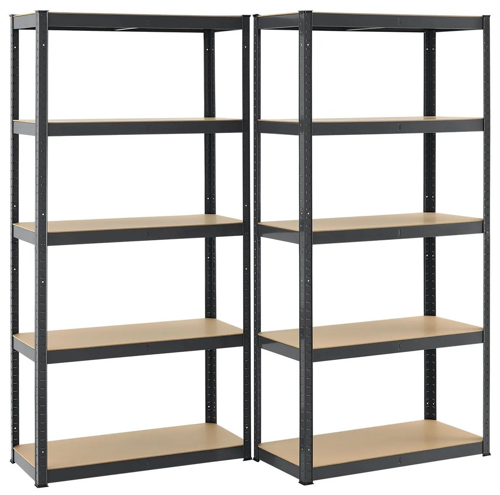 Jusky Set 2 rafturi - 180x90x40cm - gri