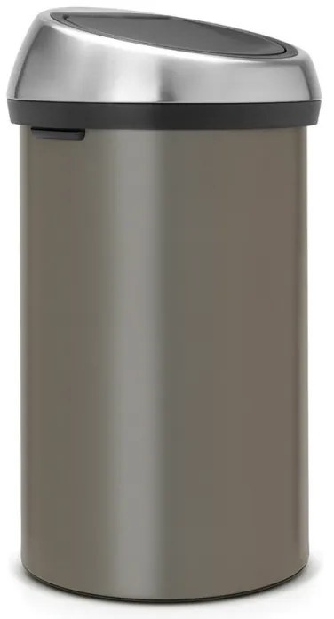 Cos de gunoi Brabantia Touch Bin 647249, 60 L, Deschidere lina si silentioasa, Gri