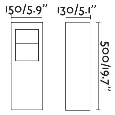 Stalp LED iluminat exterior design modern IP65 CAST H-50cm