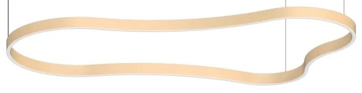 Lustra LED suspendata Waves-3 sp aurie