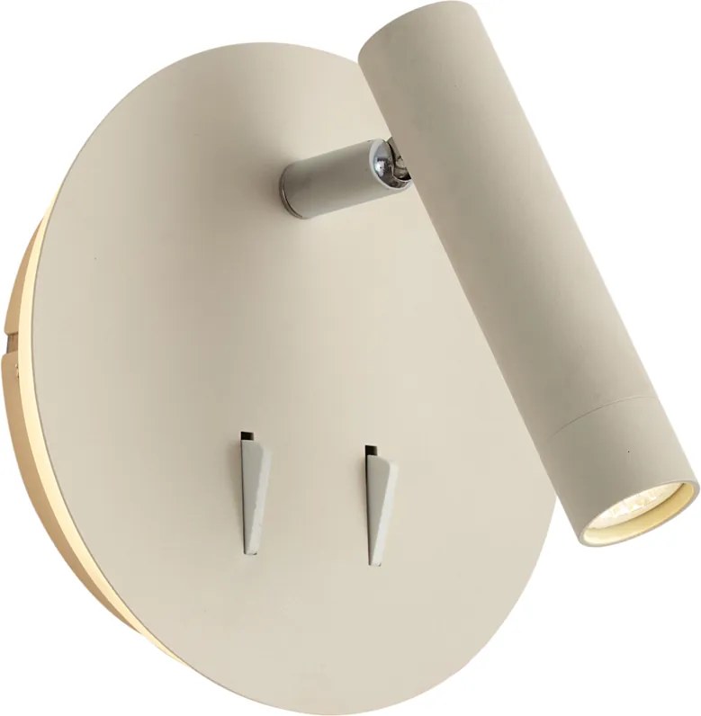 Lampă de perete modernă bej, inclusiv LED cu USB-C - Croft