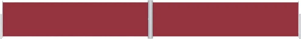 vidaXL Copertină laterală retractabilă, roșu, 160x1200 cm