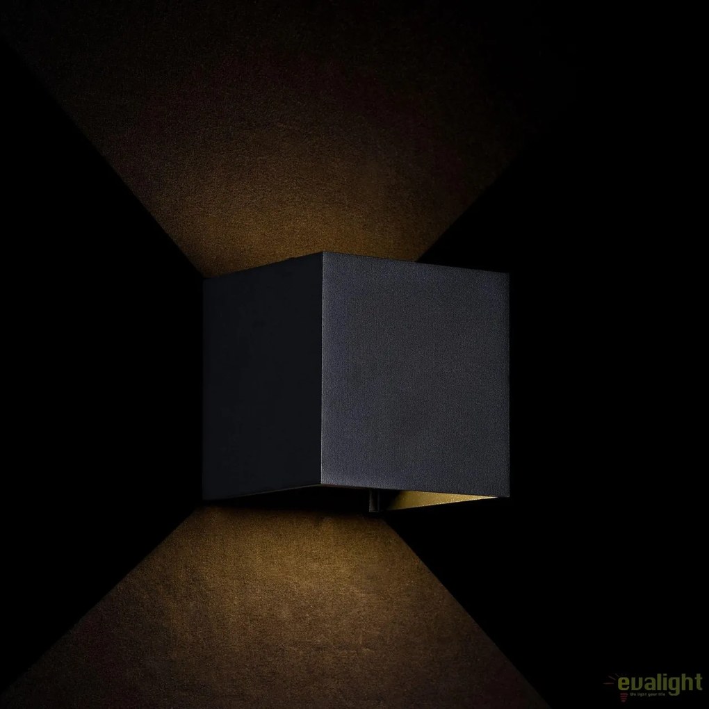 Aplica de exterior cu protectie IP54, 10x10cm, Fulton negru MYO572WL-L6B