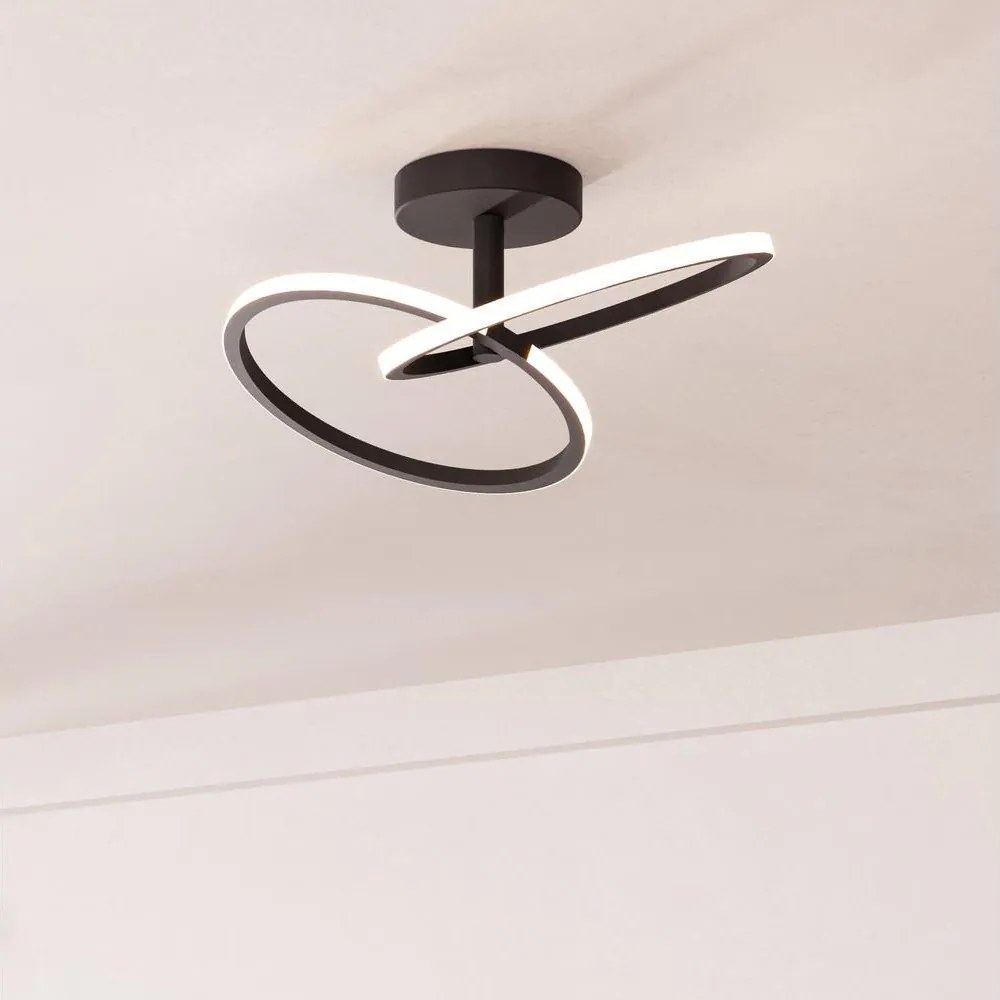 Eglo 902144 - Plafonieră LED CONGIUNTI, 12 W, 230 V, 2700/4000/6500 K, negru