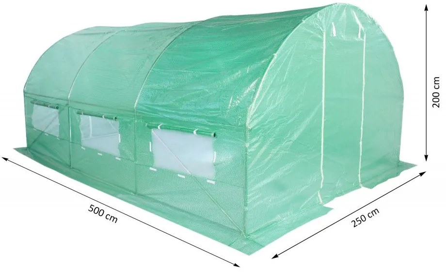 Solariu 250  x 500 cm (12,5 m2) - verde