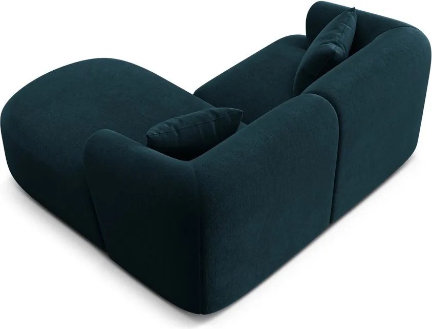 Colțar petrol cu tapițerie din catifea (cu colț pe partea dreaptă/cu șezlong) Campi – Cosmopolitan Design