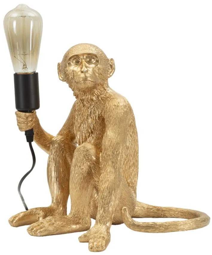 Mauro Ferretti Lampă De Masă Design Maimuță Șezută Auriu Cm 33X33X30 | Aosom Romania