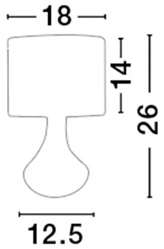 Veioza, Lampa de masa Rosia alb NVL-7605163
