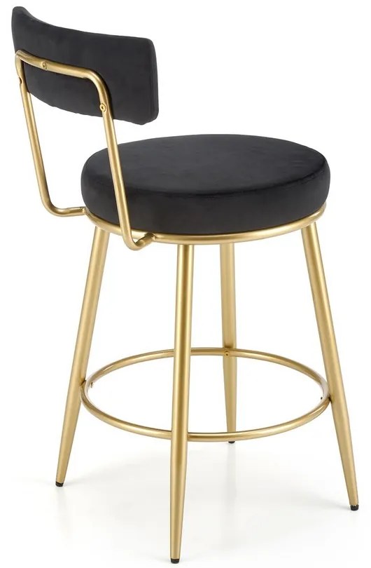 Scaun de bar Burke, negru