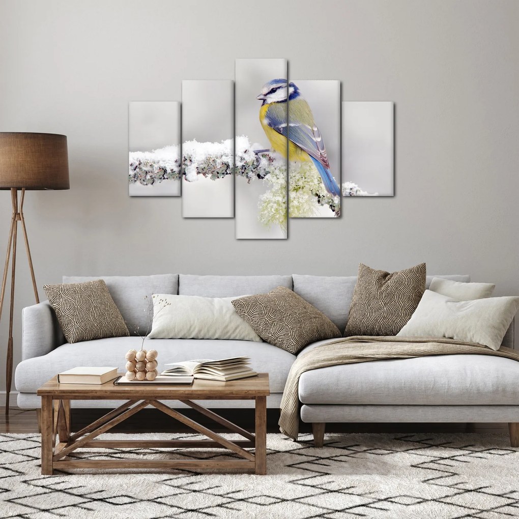 Tablou - Tit albastru în pădure (150x105 cm)