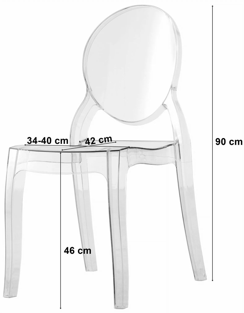 Scaun transparent SOFIA