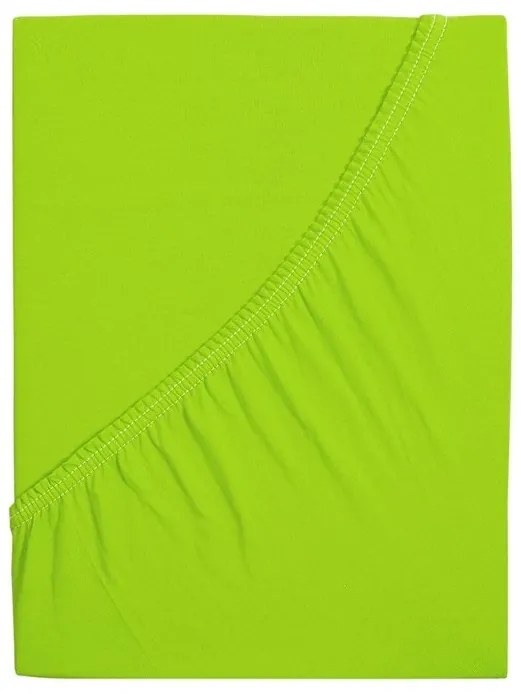 Cearsaf din jerse pentru patut EXCLUSIVE 60x120 cm lime