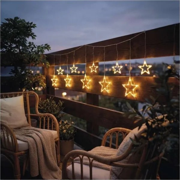 Ghirlandă LED pentru exterior 125xLED/1,9m IP44 alb cald